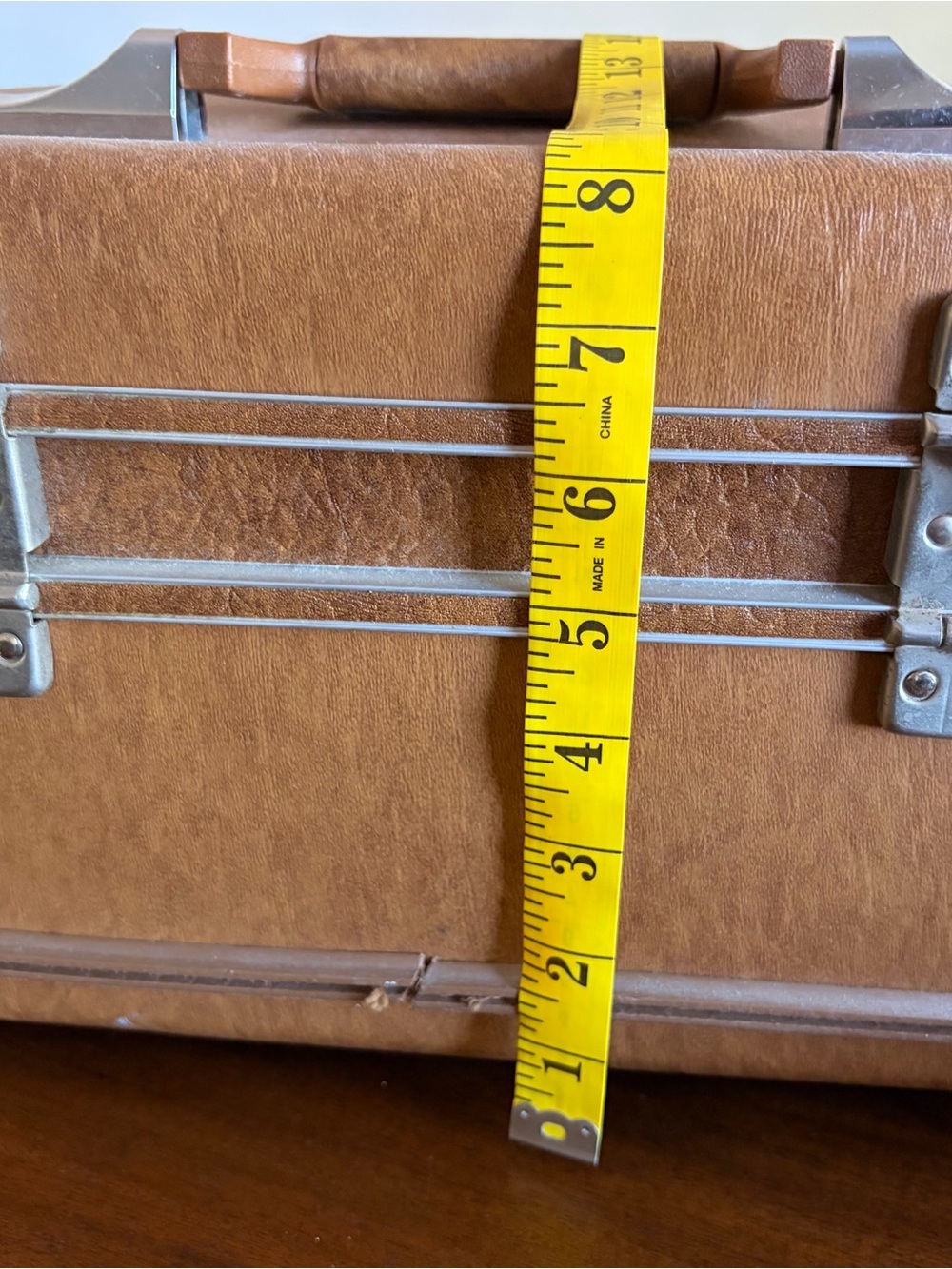 Vintage Airway Carry-On Luggage Brown Makeup Train Case Travel - Picture 12 of 12